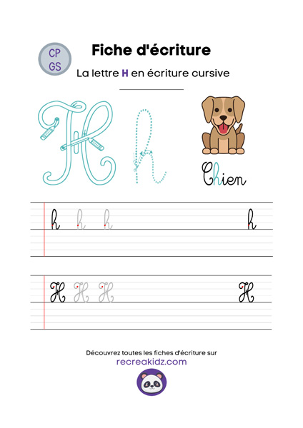8-apprendre-a-ecrire-les-cursives-lettre-h  Cursive, Exercices d'écriture,  Méthode de lecture cp