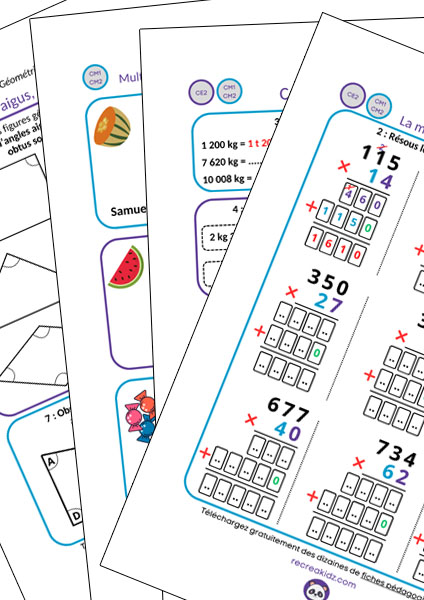 Exercices CM1 - CM2 à imprimer en pdf