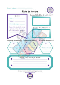 Fiche De Lecture CE1 - CE2 | Modèle De Fiche De Lecture à Imprimer En PDF