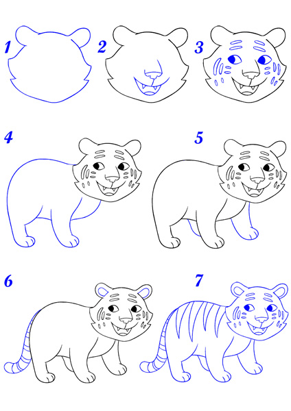 Comment dessiner un tigre [Tutoriel] 