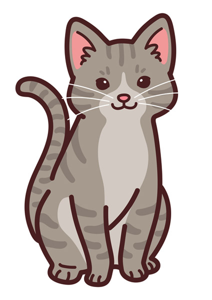 Coloriage chat à imprimer en PDF  Dessin de chat à colorier gratuit