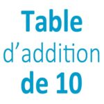 Table addition de 10
