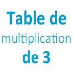 Table de multiplication de 3